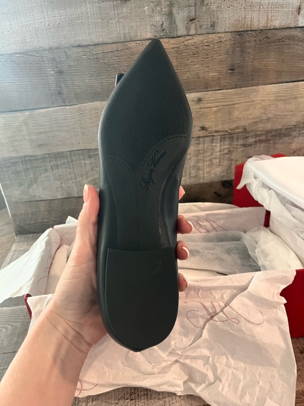 ROGER VIVIER Gommettine Ballerinas flats in black leather size 39 - NEW - Picture 9 of 16